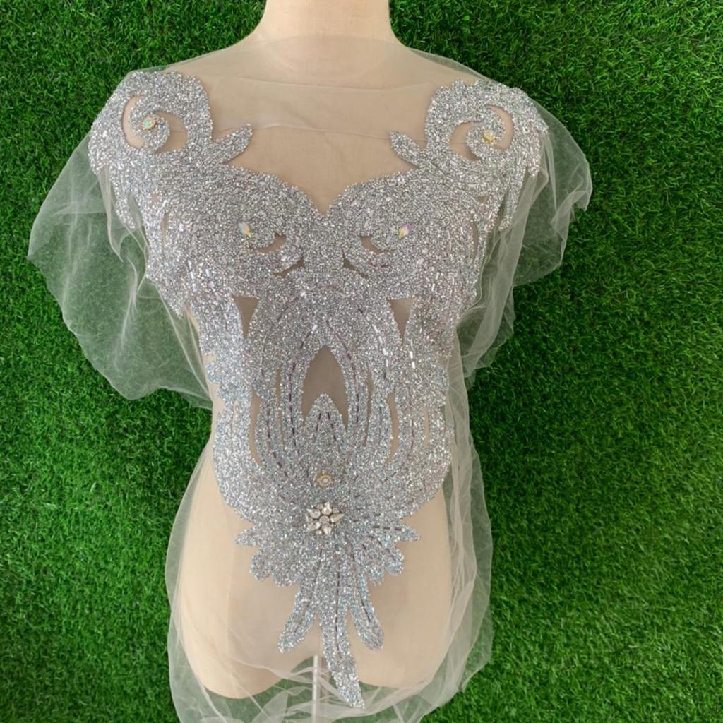 连衣裙紧身胸衣面板新款贴花