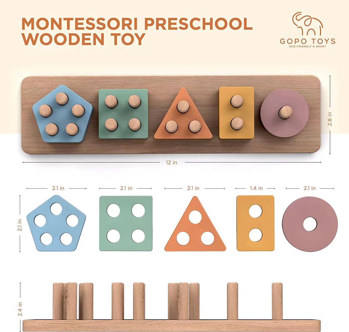 Amazon's best-selling children's educational toy development: Intellectual wooden sorting and stacking toys, Montessori toys Application Scenario