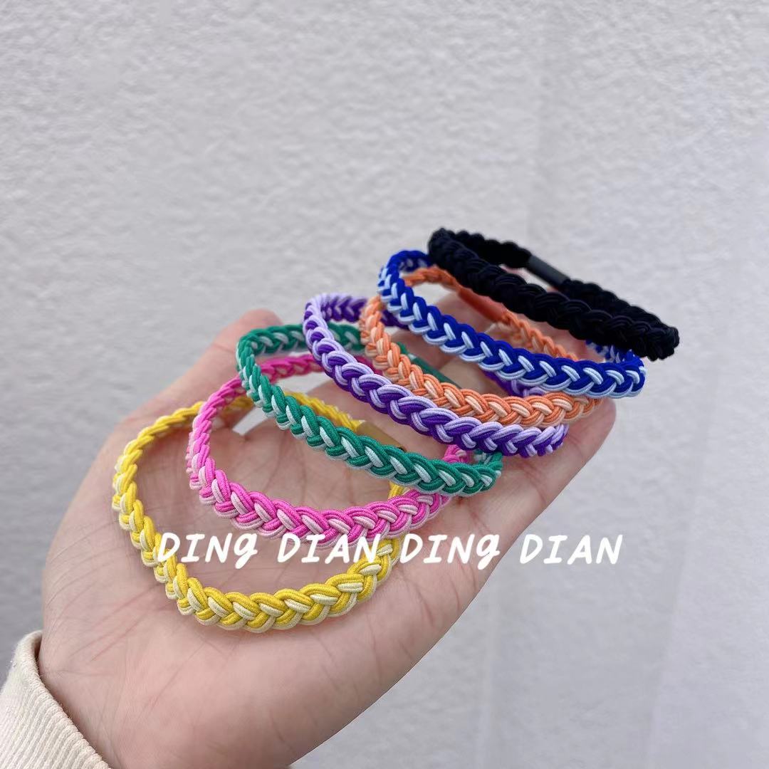 Dingdian No.1 Store Basic High Elasticity Fluorescent Color Versatile ponytail Fashion Hair Band A00003