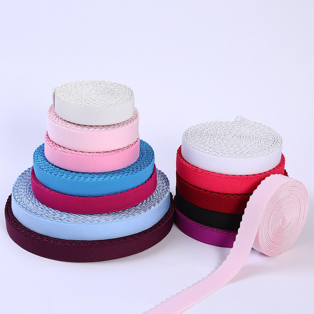 In-stock sales of crescent-shaped single-sided velvet polyester elastic bands for dance dress belts and bud edge elastic bands details Picture
