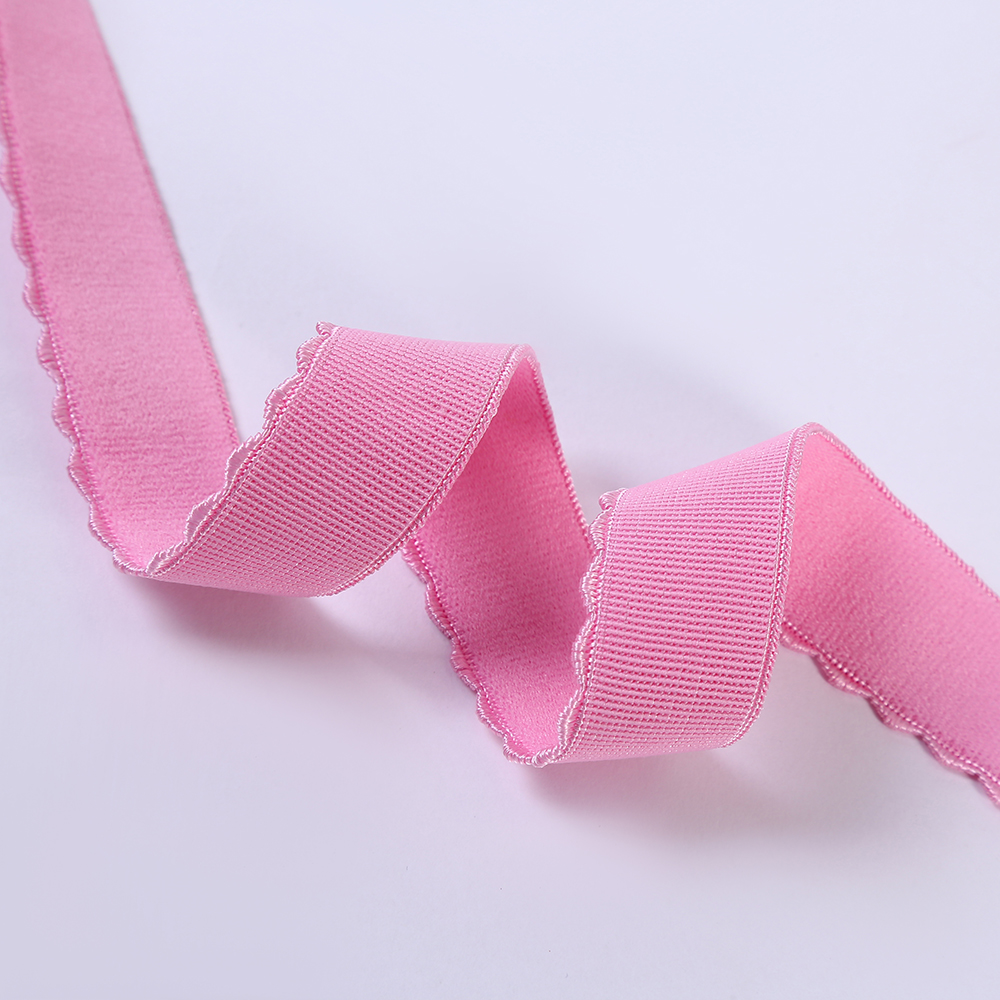 In-stock sales of crescent-shaped single-sided velvet polyester elastic bands for dance dress belts and bud edge elastic bands Specification image