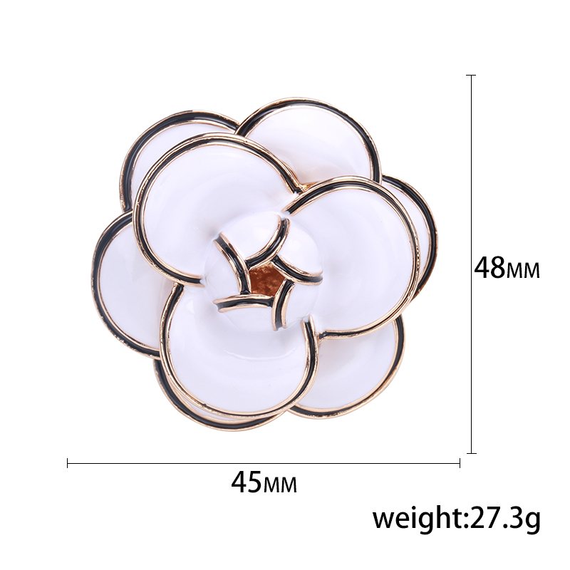 Factory direct sales of creative and light luxury Korean version new best-selling water diamond oil drip camellia brooch light luxury creative retro brooch simple and fashionable accessory pin in stock Application Scenario