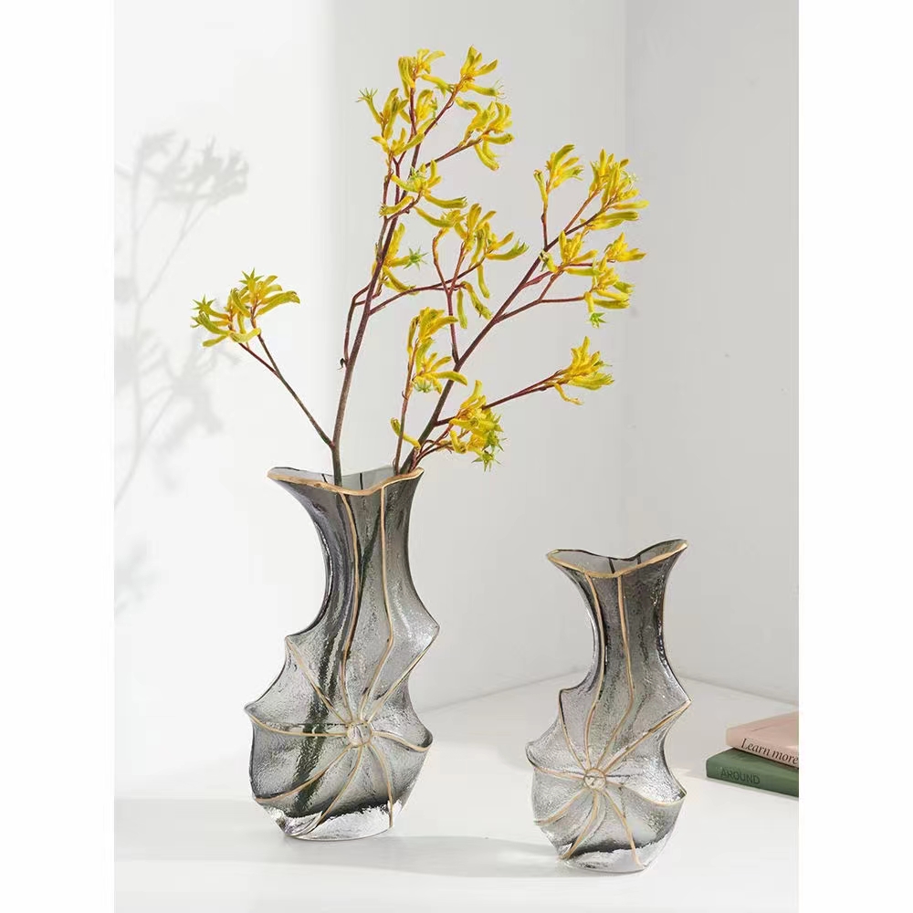 玻璃水养插花/客厅装饰摆件/个性水晶花瓶细节图