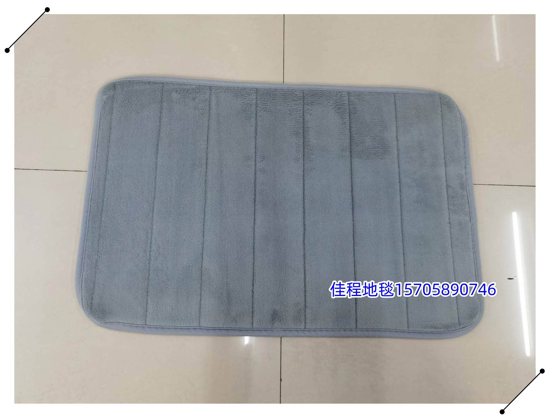 1.0cm thick row seam flannel floor mat, foot mat, door mat, anti-slip mat, carpet, kitchen mat, bedside mat, horizontal stripe mat, living room mat. Available in multiple colors. Size: 40*60cm Specification image
