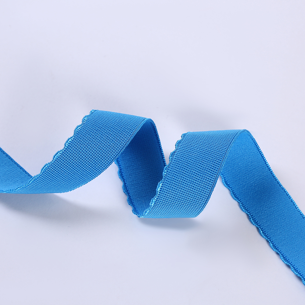 In-stock sales of crescent-shaped single-sided velvet polyester elastic bands for dance dress belts and bud edge elastic bands Item Picture