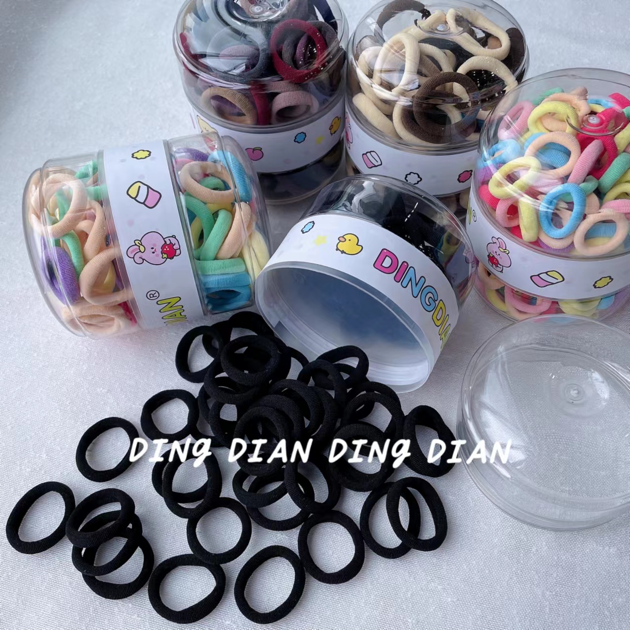 Dingdian No.1 Store's cultural and creative hamburger combo, Super Value set, towel ring, hair rope, hair accessory A20949 Application Scenario