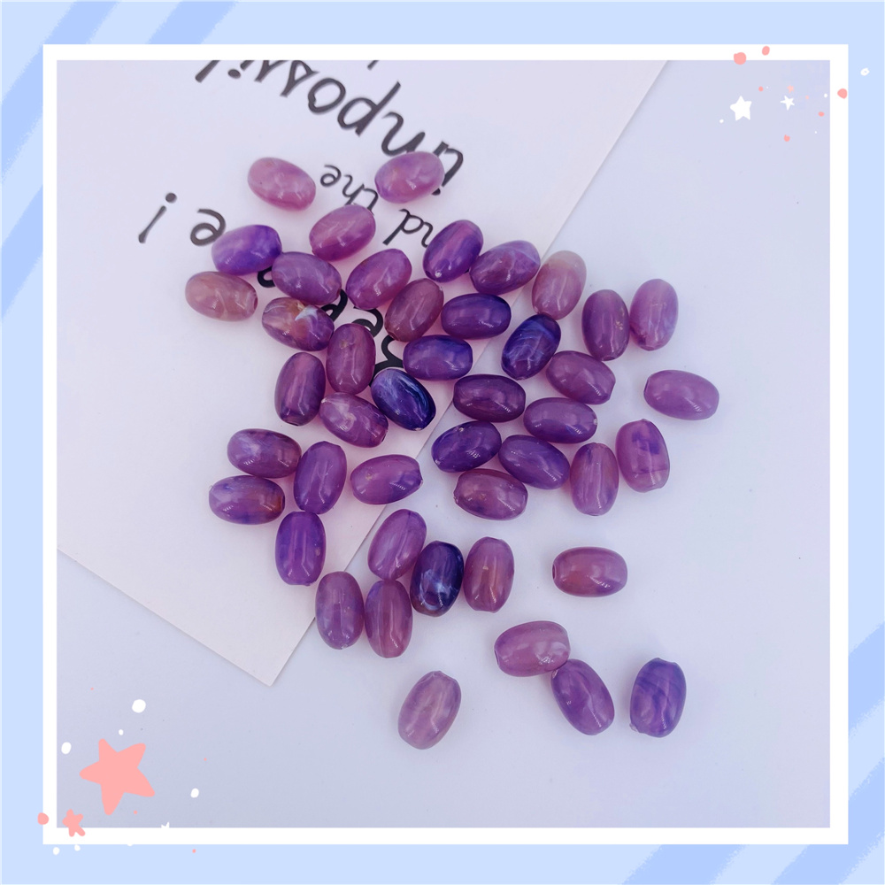 7X10MM acrylic egg-shaped beads, two-color and multi-color cloud mist scattered beads, DIY handmade jewelry accessories beads, live streaming cross-border platform beads details Picture