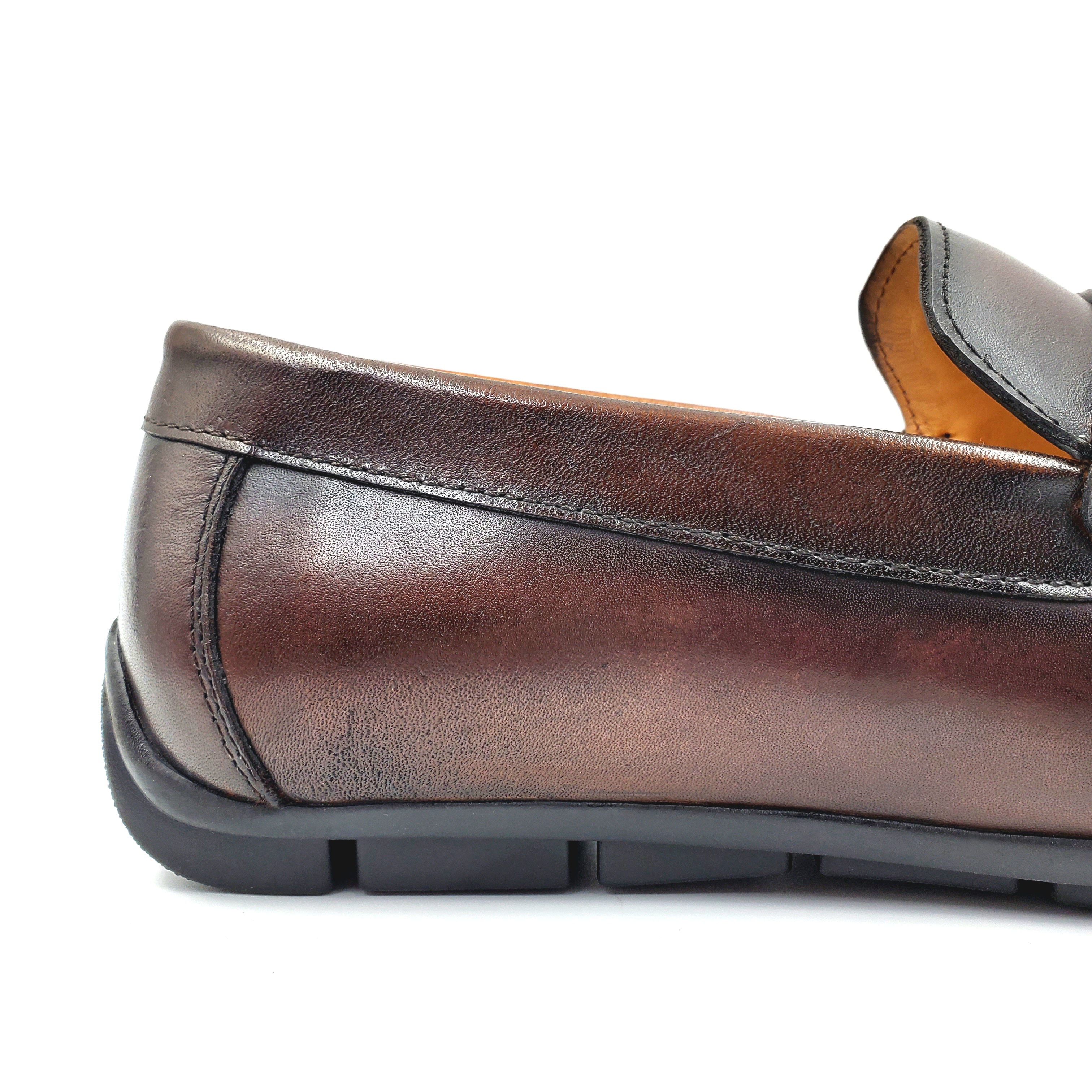 Business casual leather shoes, men's soft-soled single shoes, cowhide men's bean shoes, plus-size men's shoes, cross-border details Picture