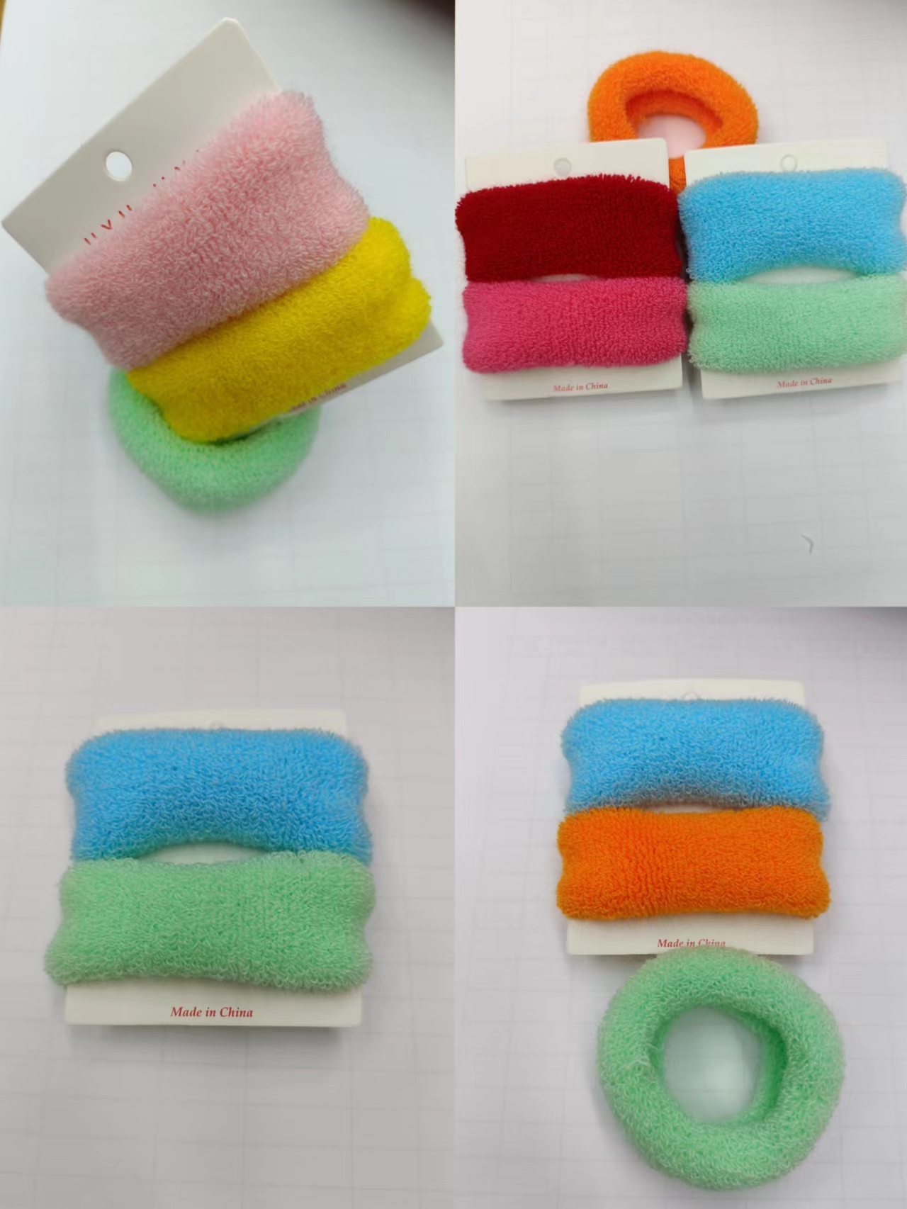 Colorful towel hair ties for women, Korean Internet celebrity plush rubber band women's hair tie, seamless and highly elastic