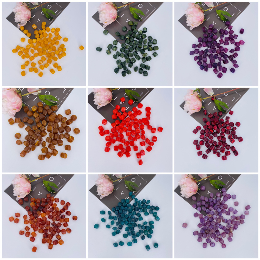 8*11MM acrylic beads with diagonal holes, dual-color cloud scattered beads, DIY jewelry accessories, earrings, jewelry, necklaces, bracelets, and beads details Picture