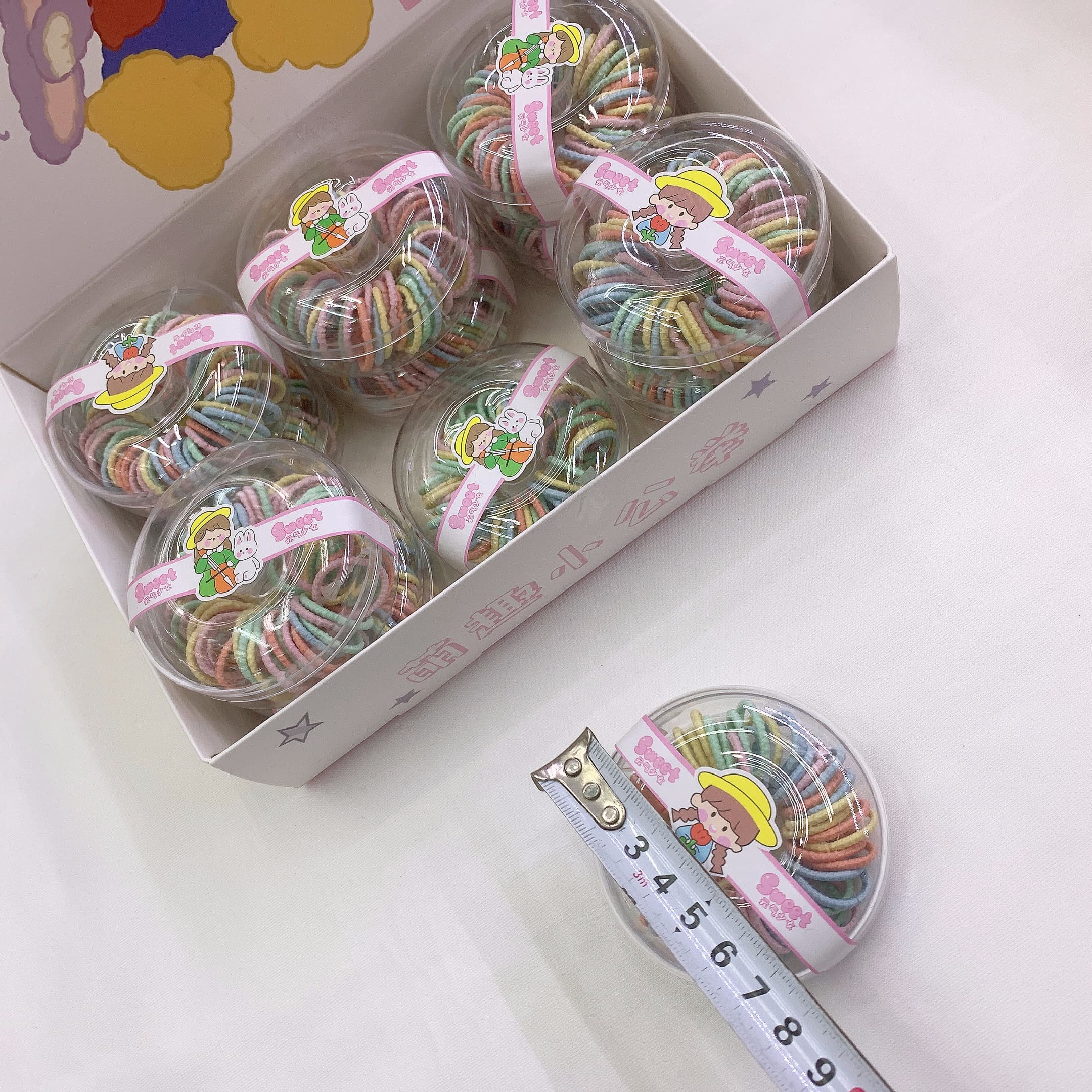 发夹/毛圈/皮筋白底实物图