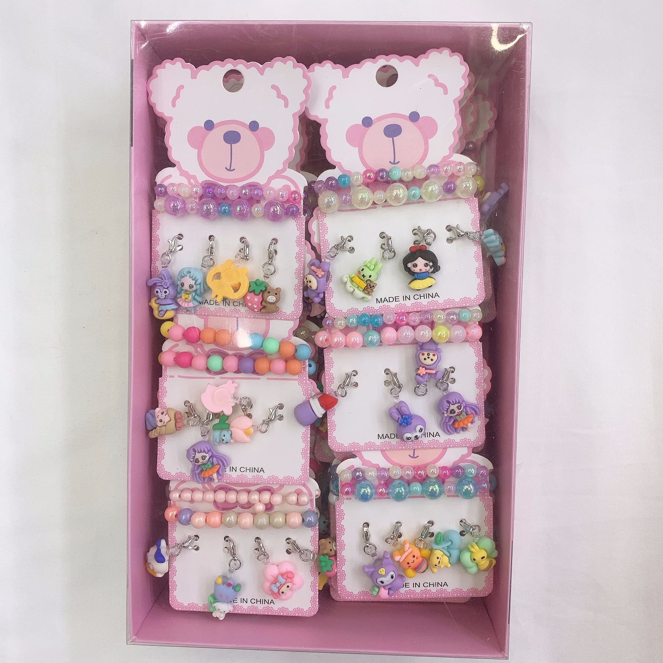 Cross-border boom venta caliente para niños japón y corea linda chica de dibujos animados pasar casa vestir accesorios set serie niños puzzle diy acrílico juguete pulsera al por mayor fiesta vestir decoración juguetes venta directa de fábrica haijuan