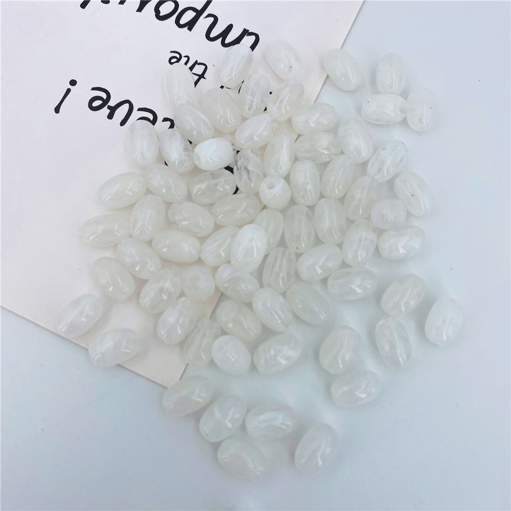 7X10MM acrylic egg-shaped beads, two-color and multi-color cloud mist scattered beads, DIY handmade jewelry accessories beads, live streaming cross-border platform beads Item Picture