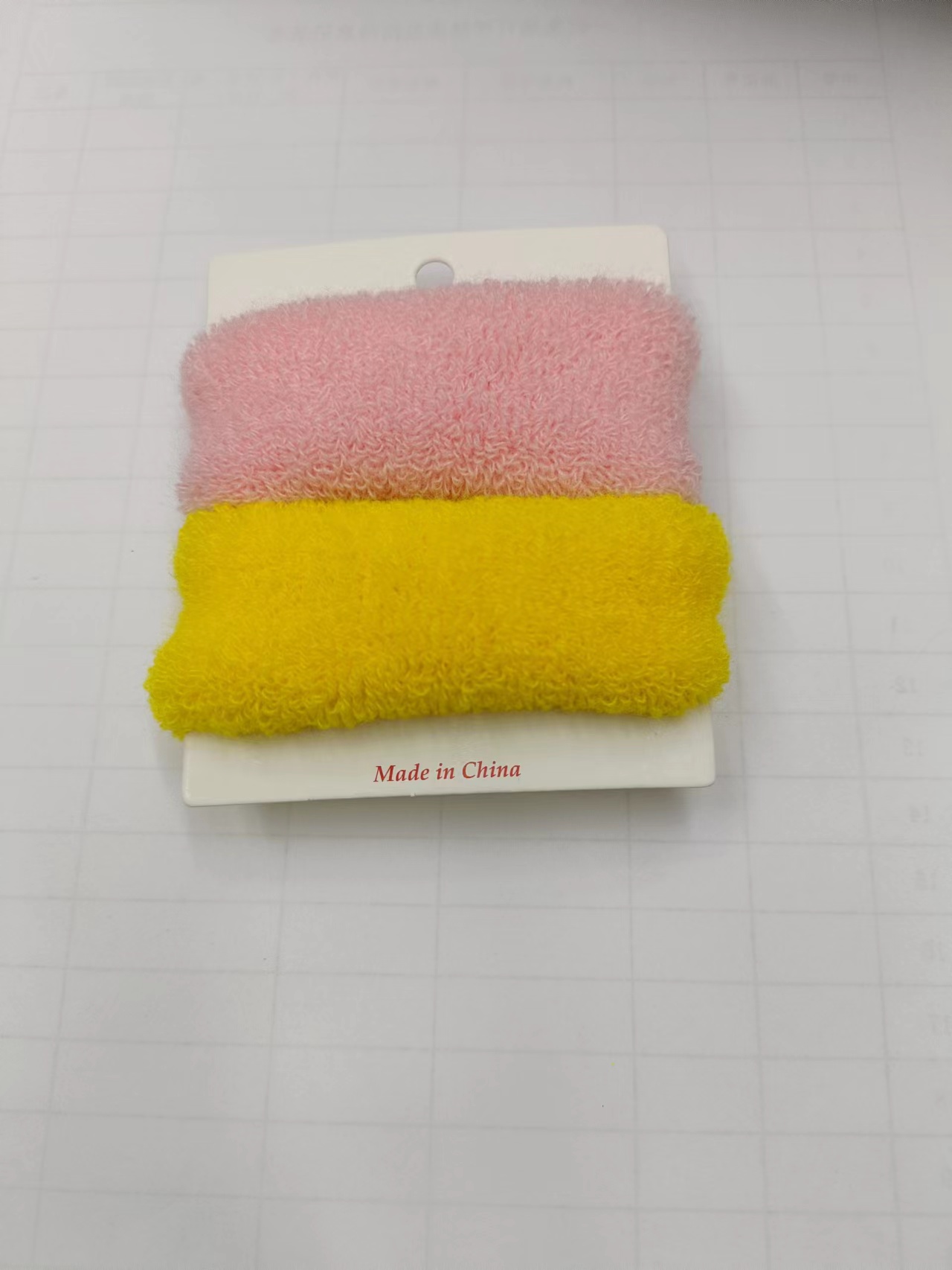 منشفة ملونة ذات رباط مخملي كوري خمر ذو شعرة حمراء Item Picture
