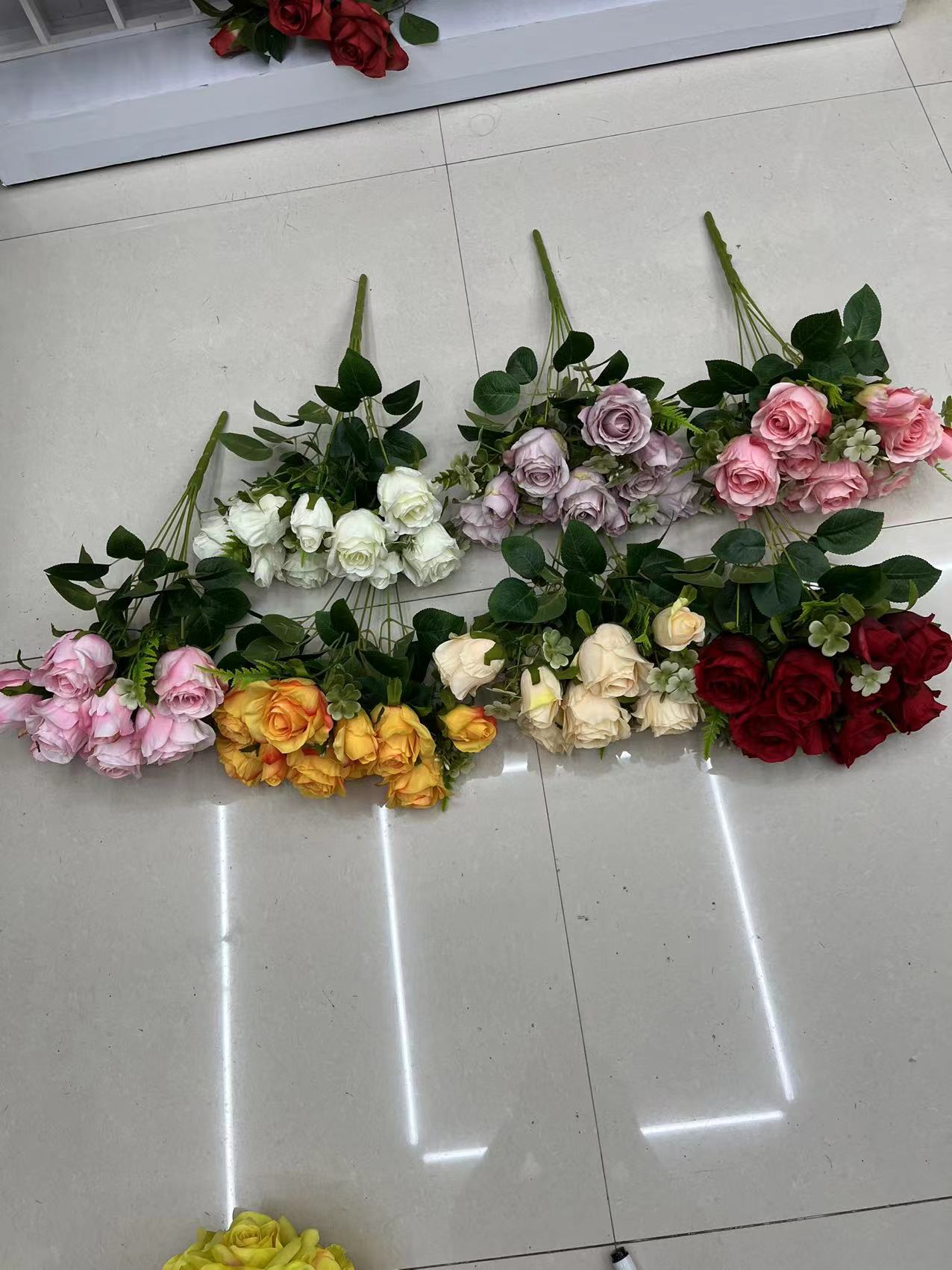 Mingjun Flower Shop 104016B Artificial Flower Bouquet, Artificial Plants, Artificial Green Plants, Flower Arrangement Decoration, Silk Flowers, Plastic Flowers 37
