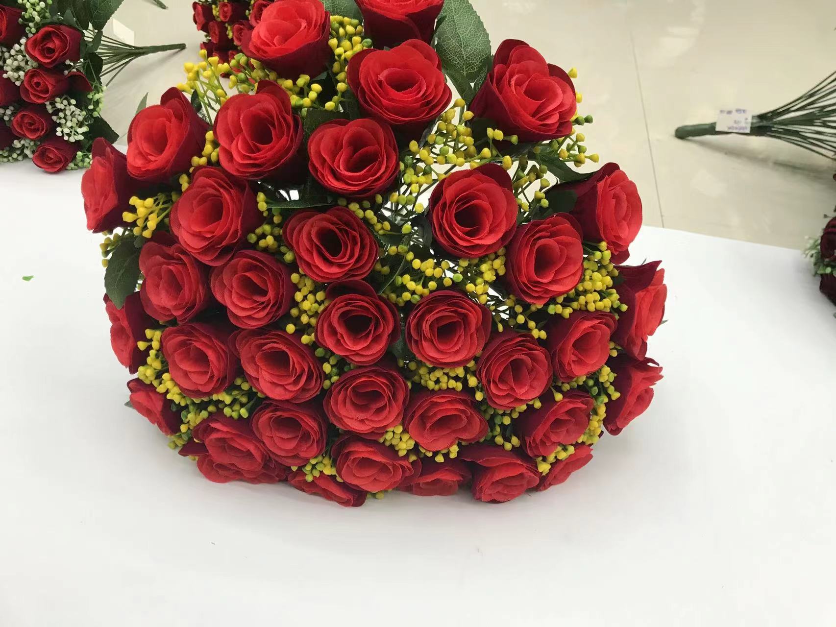 Mingjun Flower Shop 104016B Artificial Flower Bouquet, Artificial Plants, Artificial Green Plants, Flower Arrangement Decoration, Silk Flowers, Plastic Flowers 50