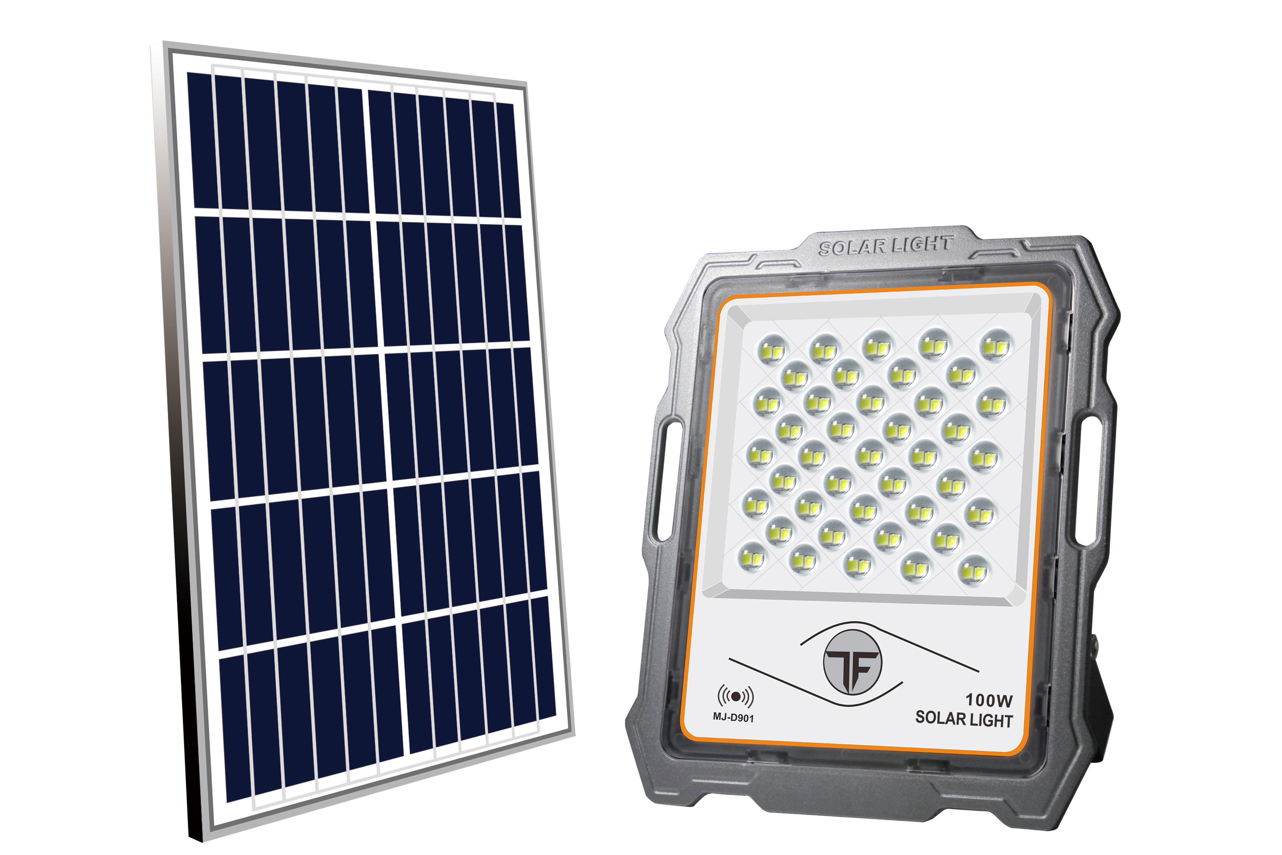 Solar lamps, outdoor courtyard solar floodlights, optical lenses - Transformers