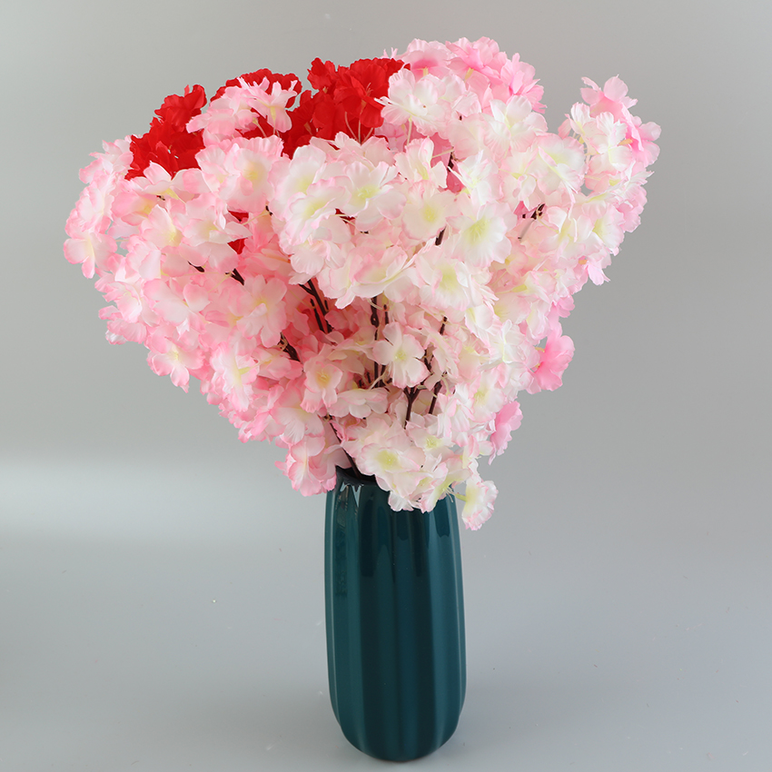 Five cherry blossom artificial flowers for home decoration
