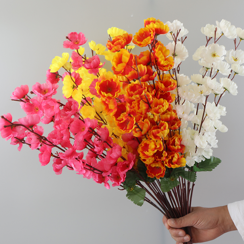 Seven peach blossom wedding table decoration flowers