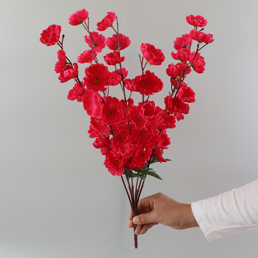 Seven peach blossom wedding table decoration flowers Item Picture