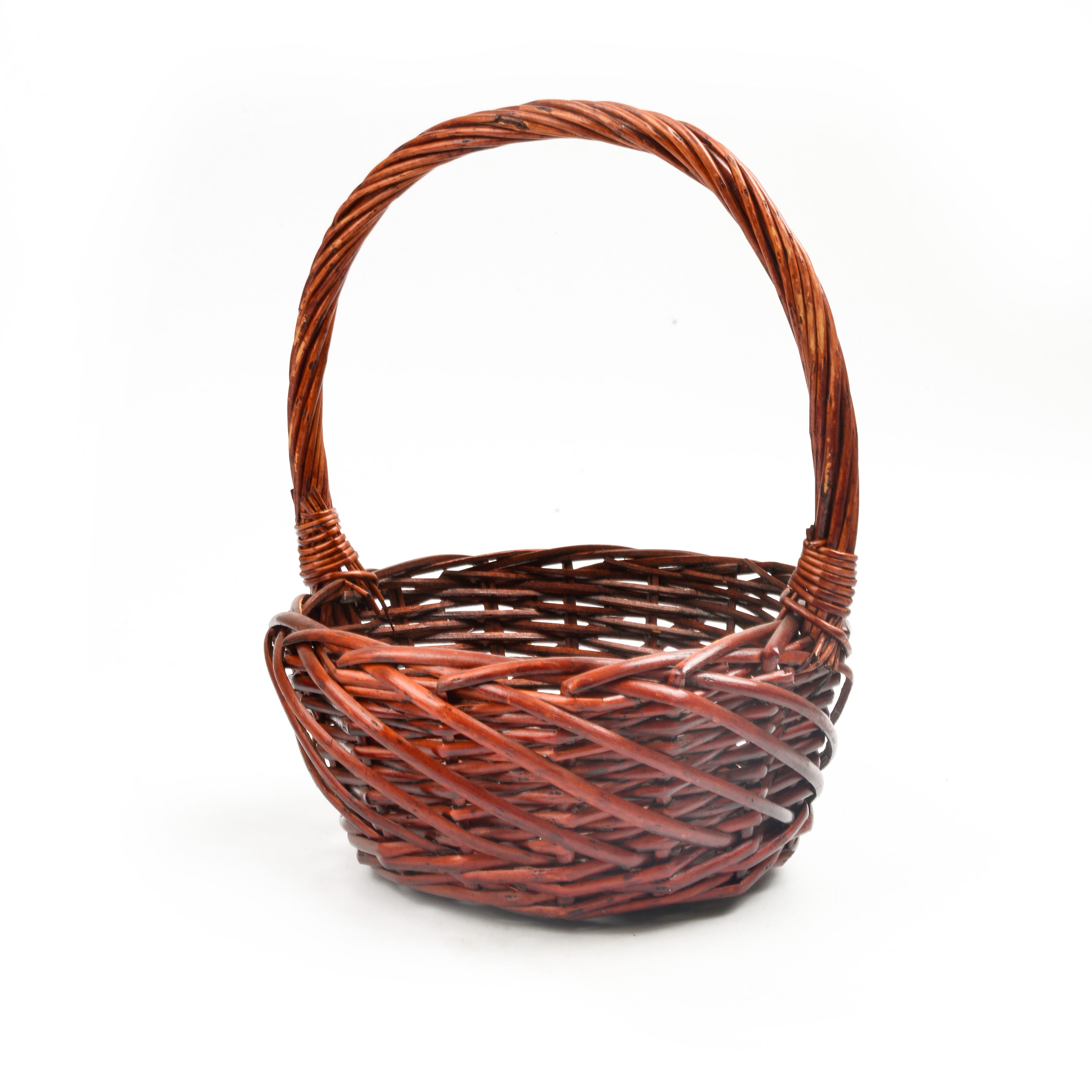 Willow and rattan woven gift fruit basket, supermarket gift, willow woven basket, gift basket, hand-held basket, three-piece set, storage basket Specification image