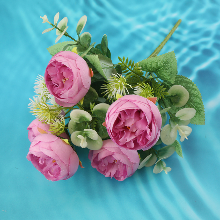 Simulated peony bouquets for home and office flower arrangement art Specification image