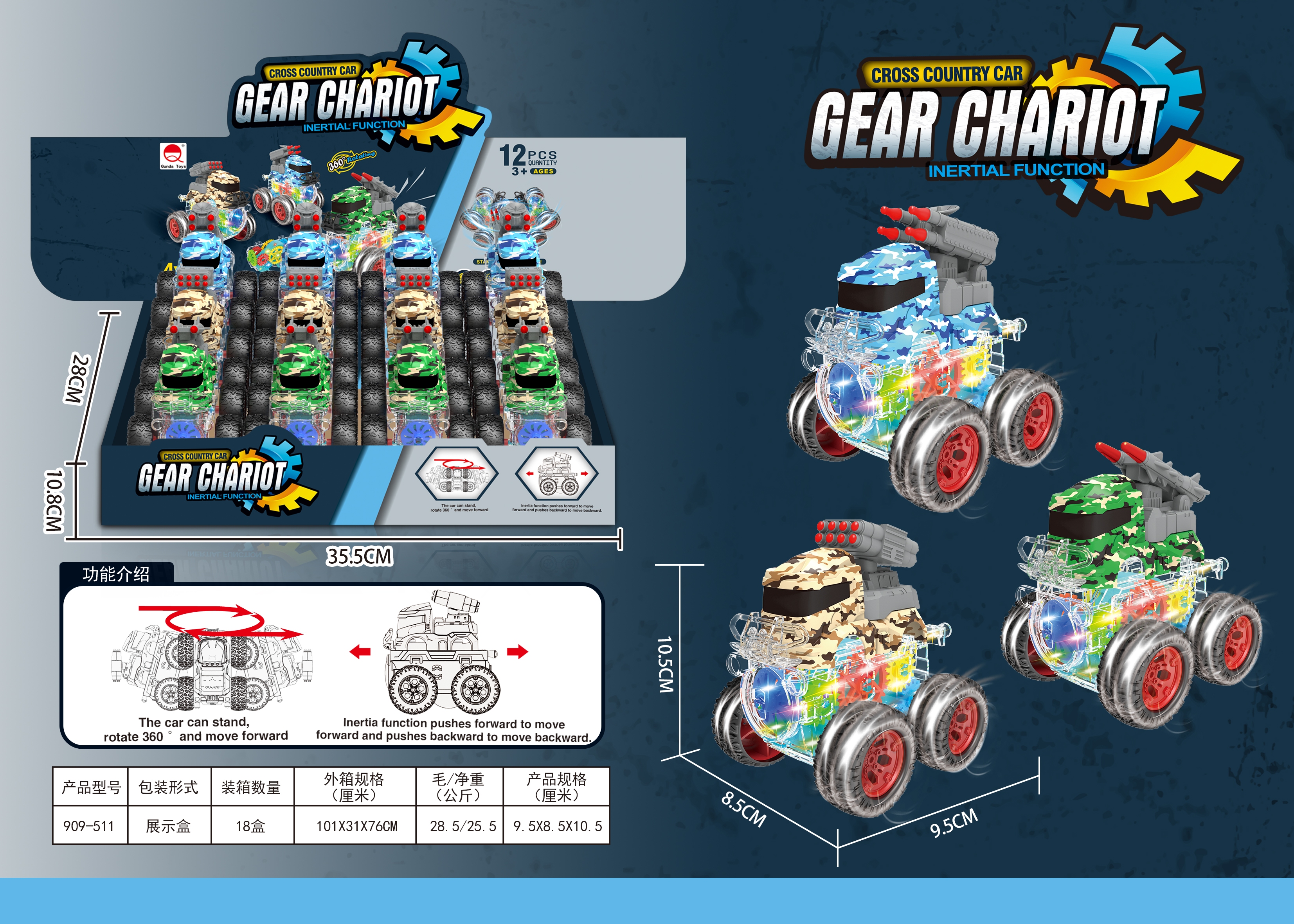 Light gear military vehicle 12 pieces
