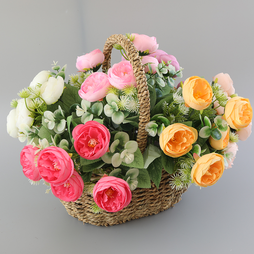 Simulated peony bouquets for home and office flower arrangement art
