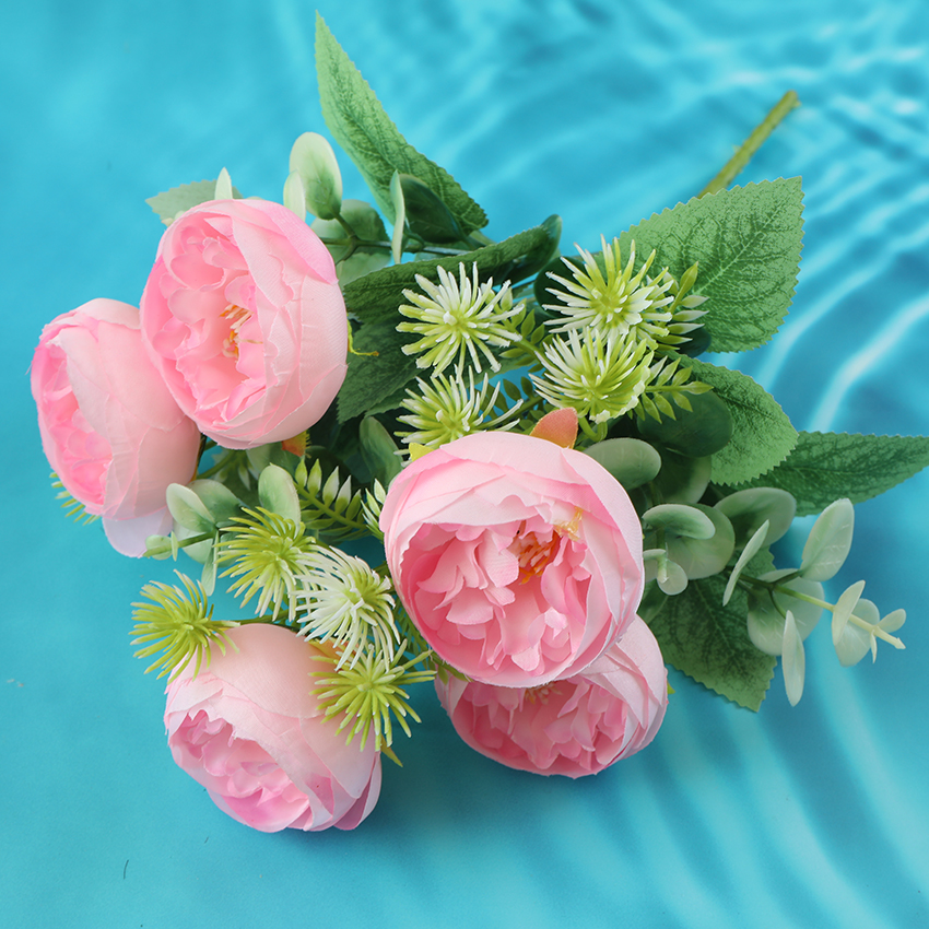 Simulated peony bouquets for home and office flower arrangement art details Picture
