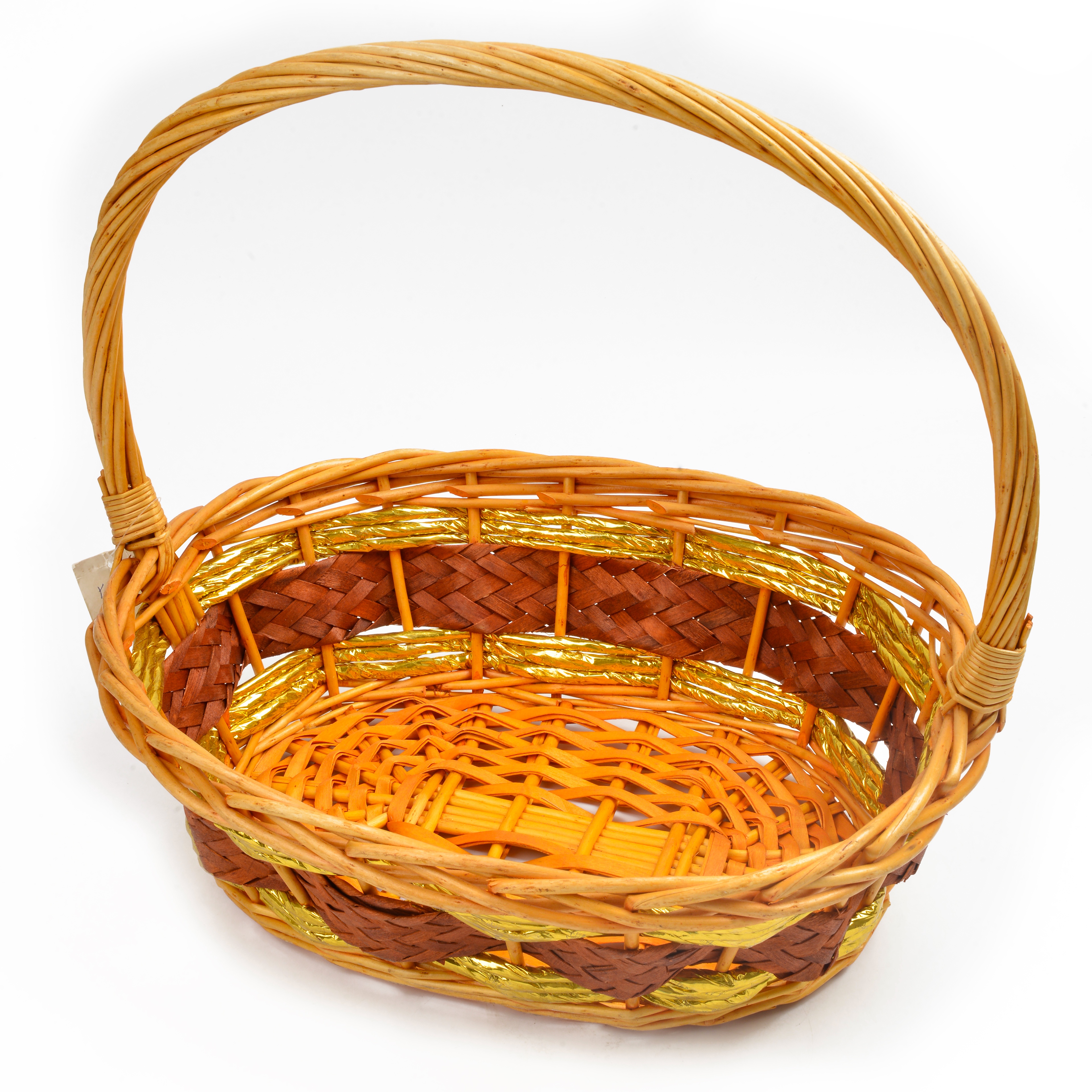 Wholesale wicker gift fruit baskets, supermarket gifts, wicker baskets, gift baskets, three-piece sets, hand-held storage baskets details Picture