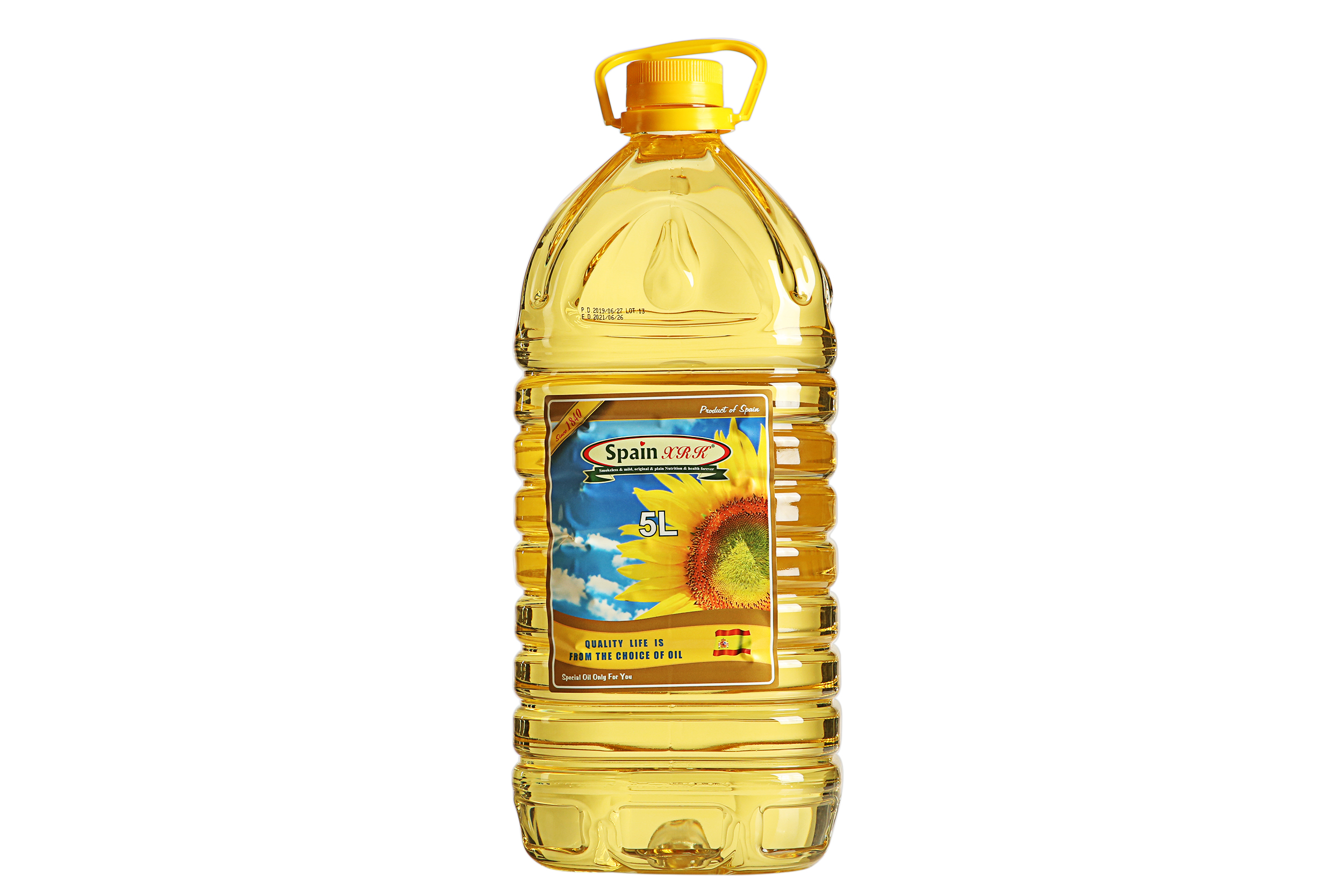 This 5-liter sunflower oil is imported from Spain in its original bottle and has a rich aroma details Picture