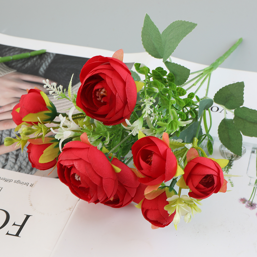 Five small peony decorative flowers for the hotel wedding garden Application Scenario