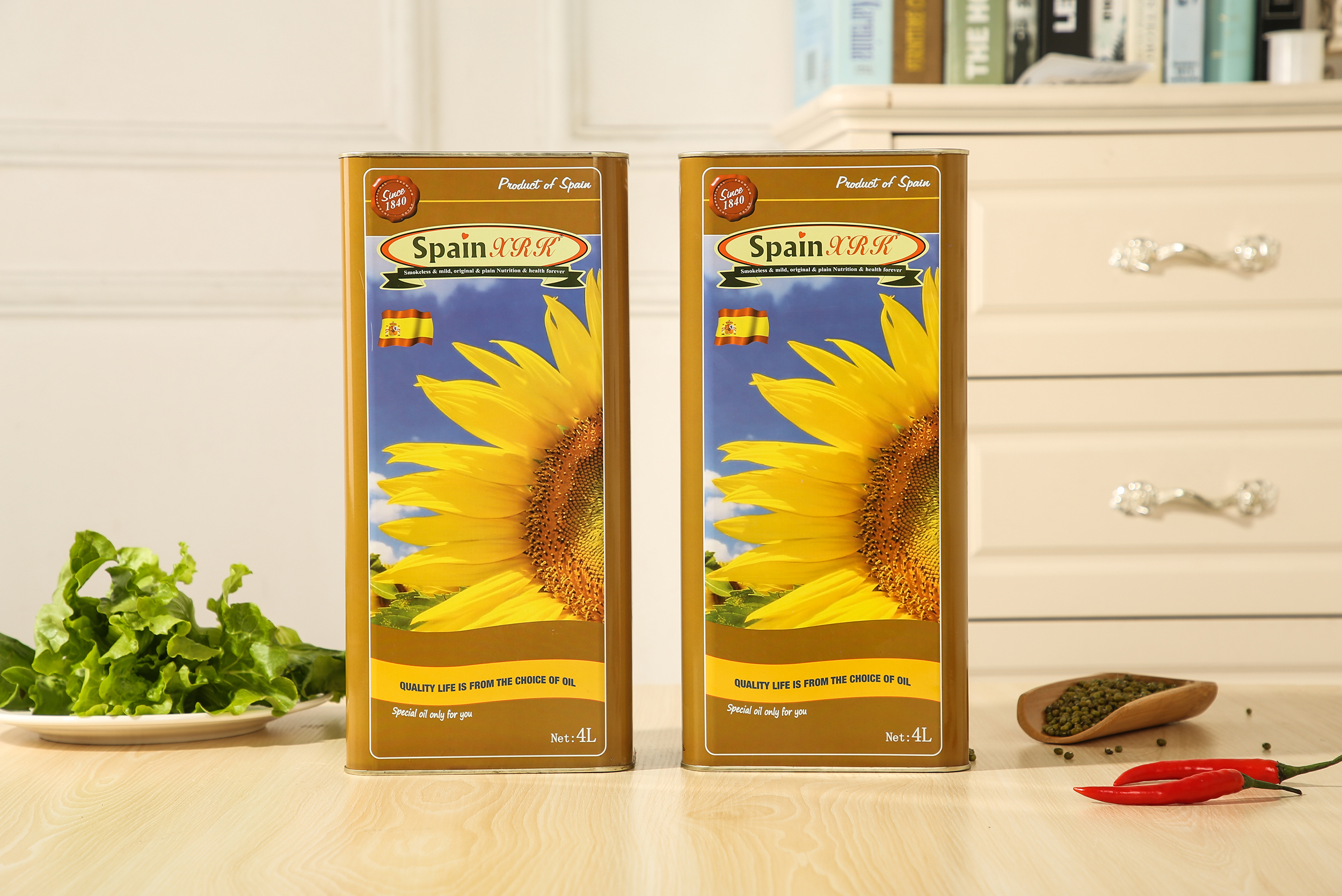 原瓶原装进口葵花籽油压榨醇香4L西班牙图