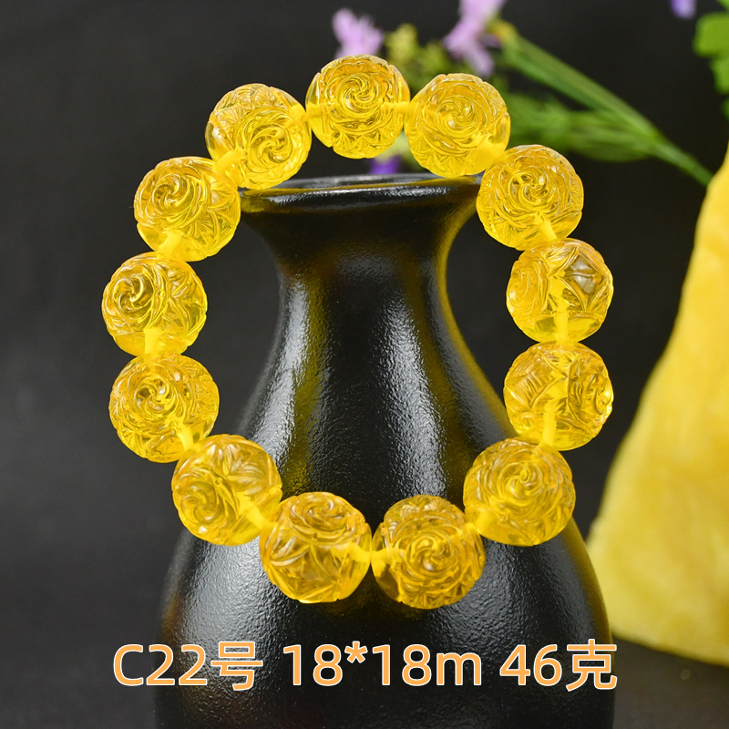 二代琥珀蜜蜡龙涎香手串C22地摊展会景点直播爆款货源工厂