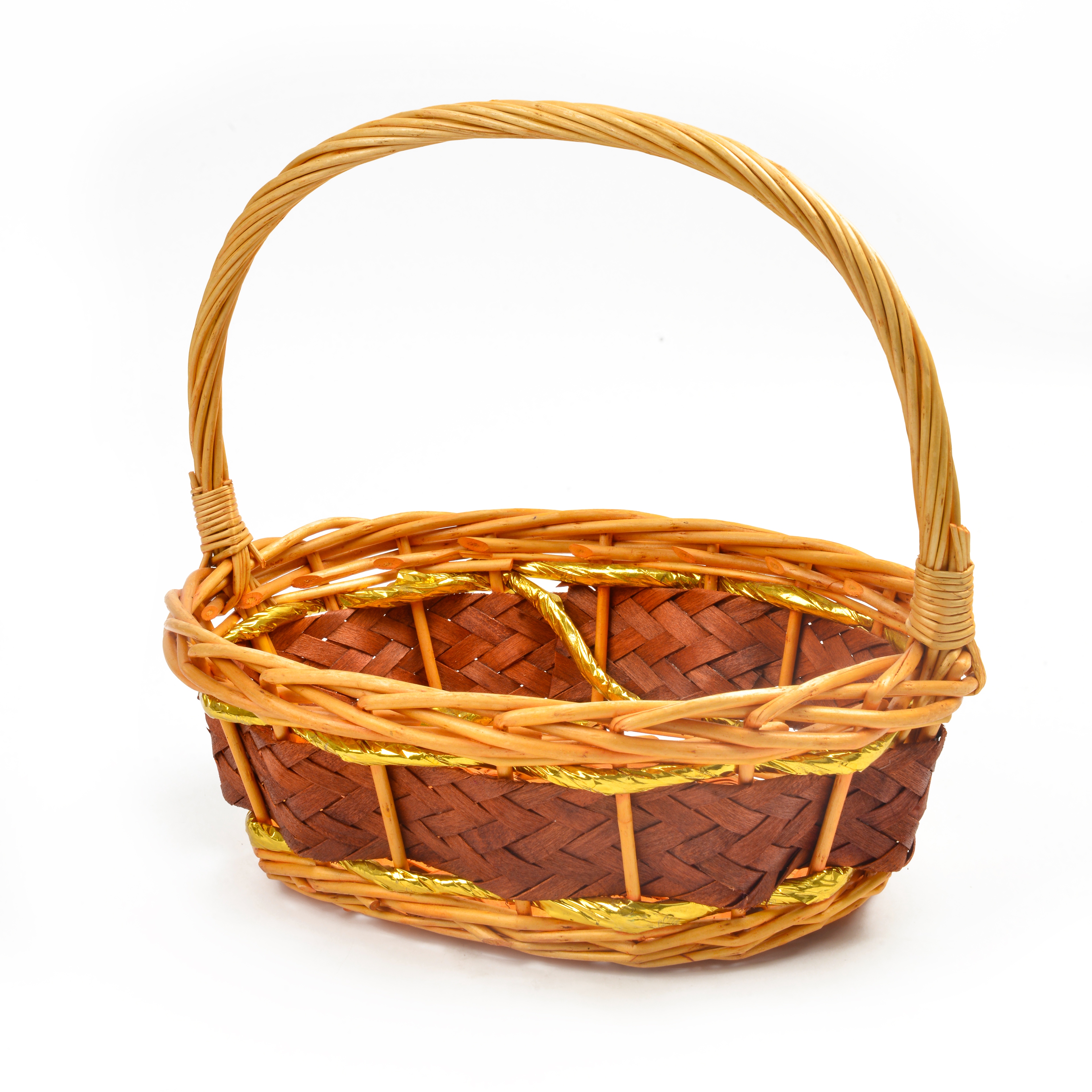 Wholesale wicker gift fruit baskets, supermarket gifts, wicker baskets, gift baskets, three-piece sets, hand-held storage baskets Specification image