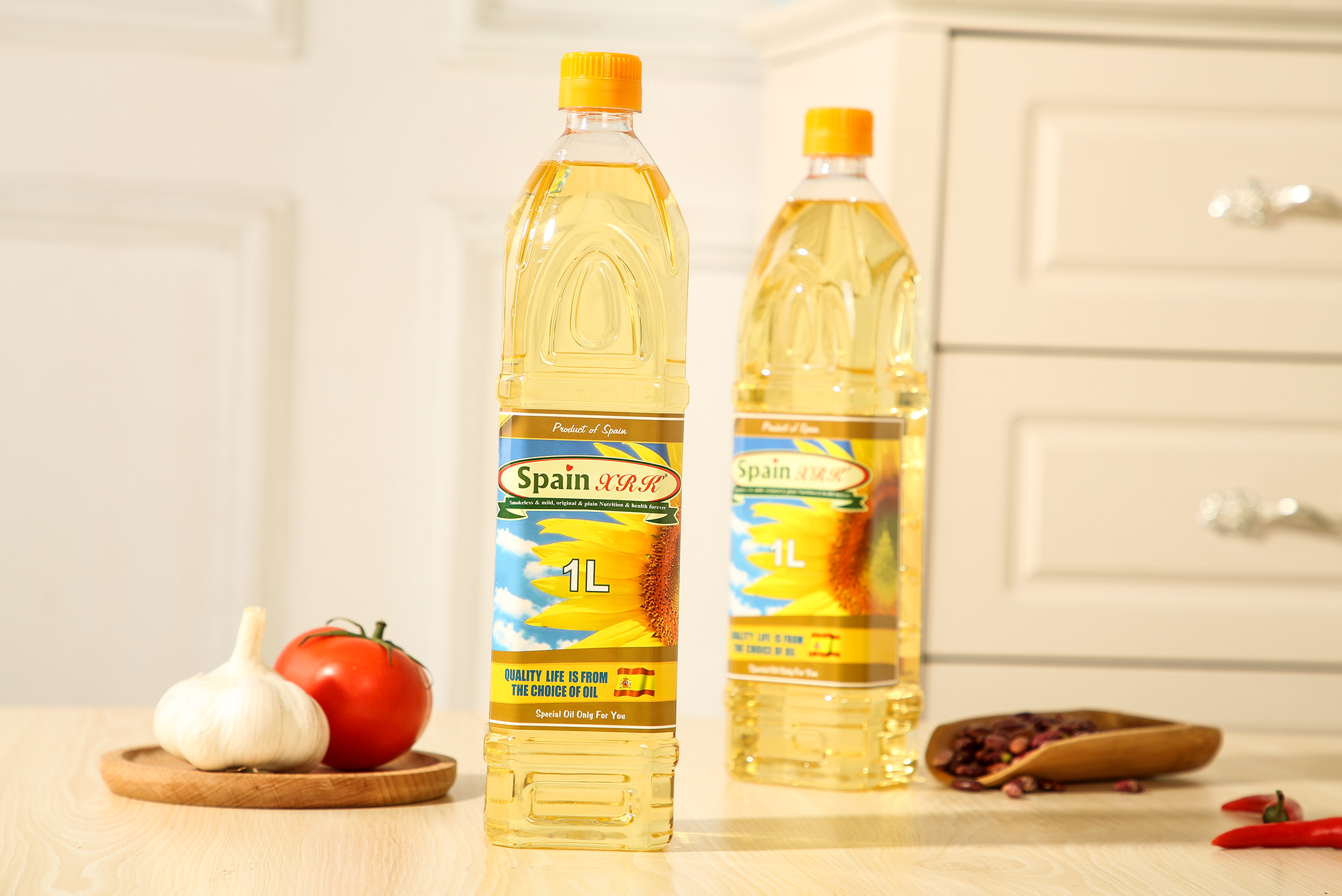 Original bottle, original Spanish imported sunflower oil, 1 liter of mellow and fragrant pressed details Picture