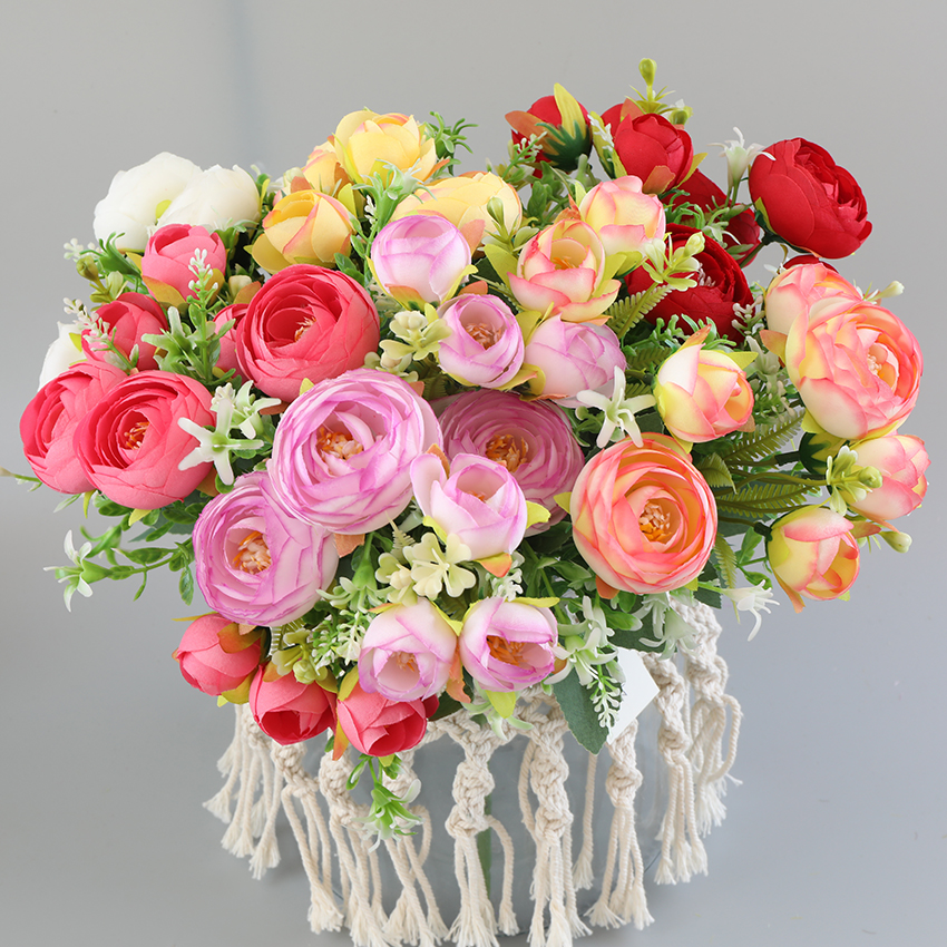 Five small peony decorative flowers for the hotel wedding garden