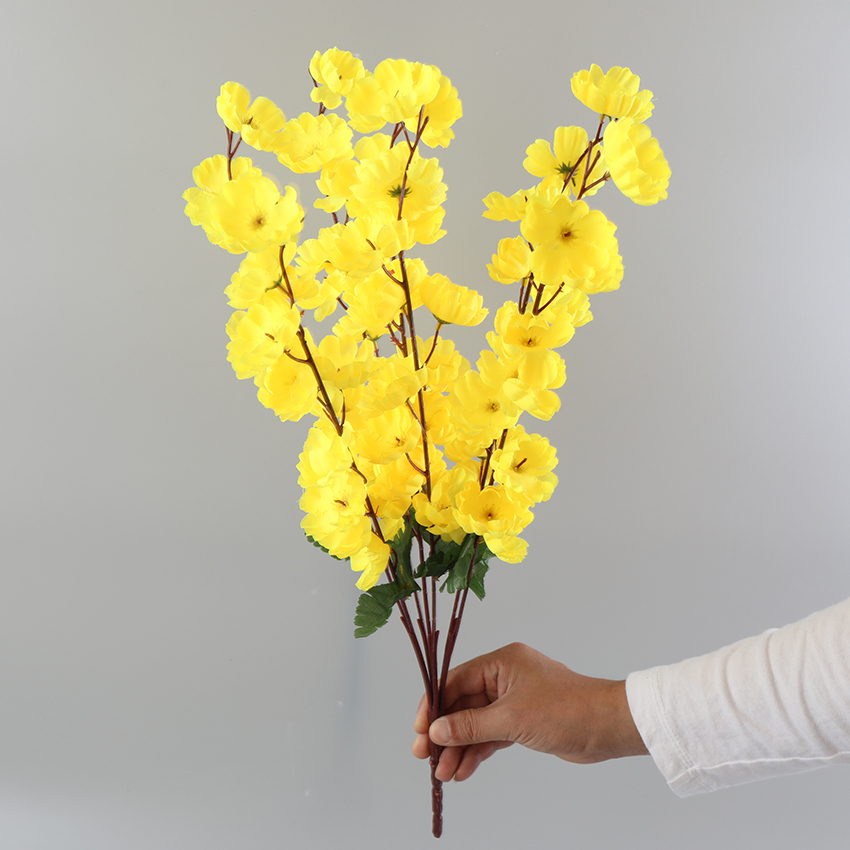 Seven peach blossom wedding table decoration flowers details Picture