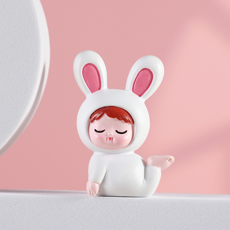 "2023 Year of the Rabbit, come on! Rabbit dolls, home desktop resin ornaments, study, bedroom and living room decorations, Rabbit Year Festival gifts in stock wholesale. Application Scenario
