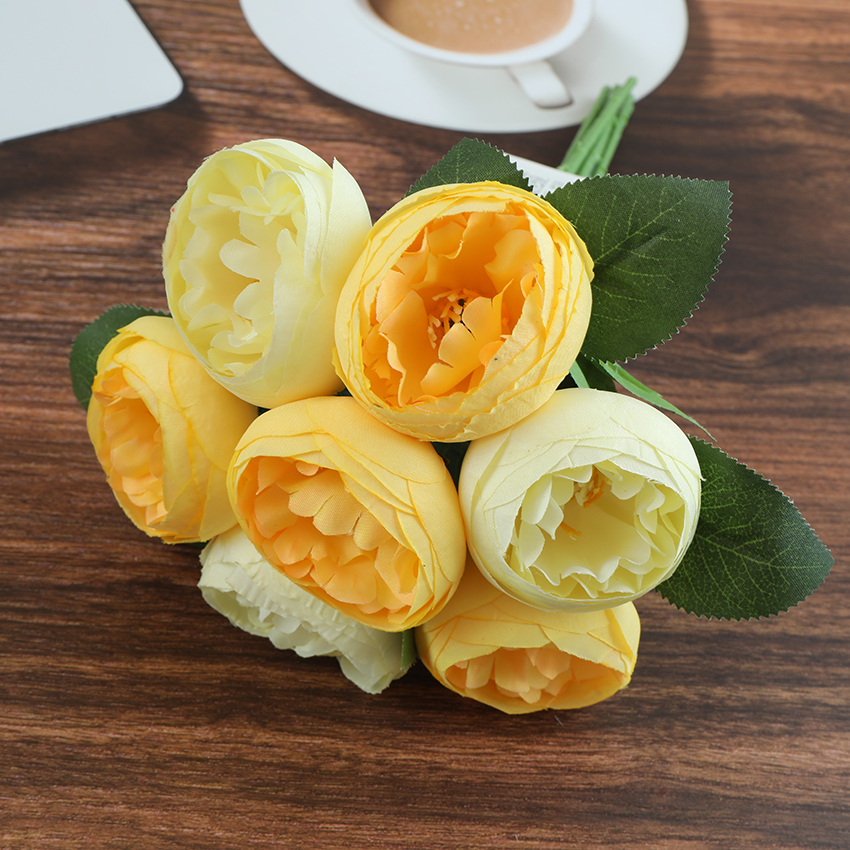 A wedding bouquet of seven peonies for brides details Picture