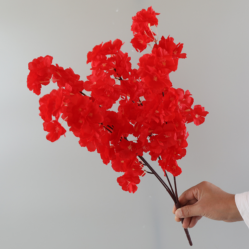Five cherry blossom artificial flowers for home decoration Item Picture
