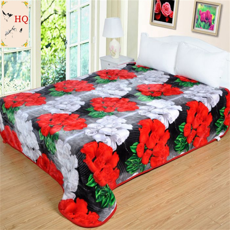 真爱毛毯 拉舍尔印花毛毯订做 外贸专供 毛毯加厚冬季毯子双人盖毯床上用 库存毛毯图