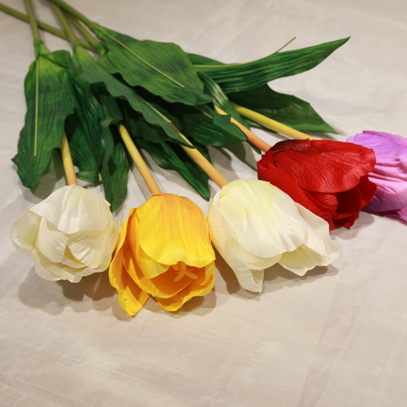 仿真花/郁金香白底实物图