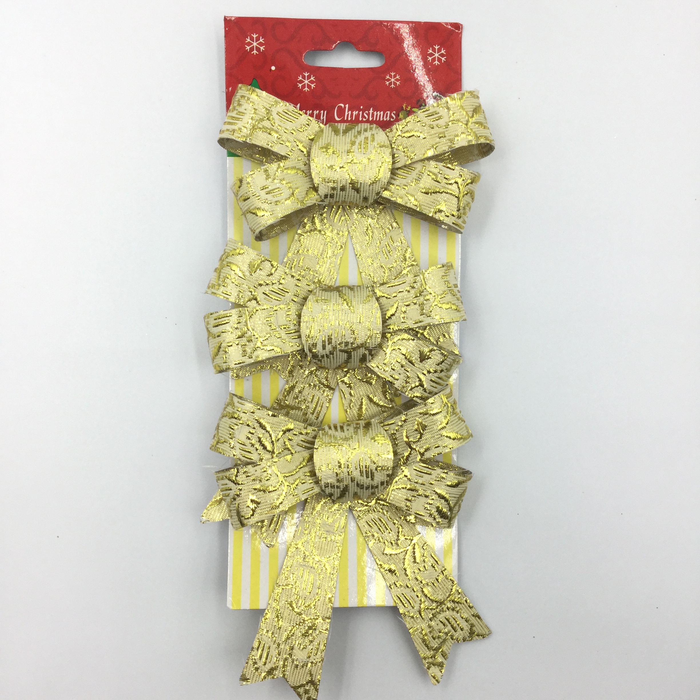 祥洲 圣诞节家用装饰品蝴蝶结圣诞树场景氛围布置装扮 PVC立体蝴蝶结 02