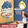 儿童篮球架玩具可折叠投篮框球框2岁5宝宝室内外免打孔挂式篮球类图