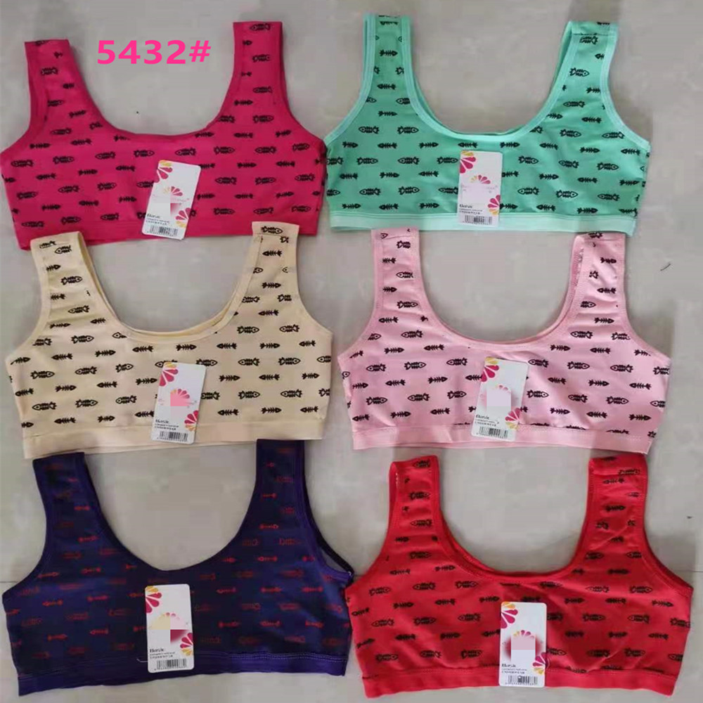 A cute cartoon strapless milk silk broadband vest for a little girl in the growth period of Zhongda Tong