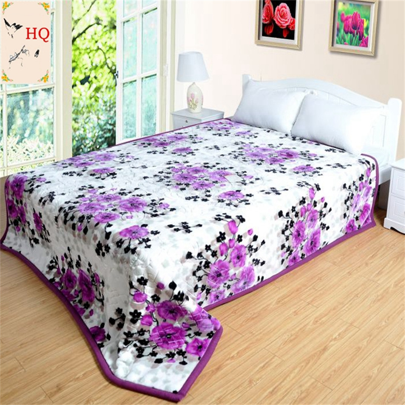 真爱毛毯 拉舍尔印花毛毯双层外贸专供 毛毯加厚冬季毯子双人盖毯床上用 库存毛毯图