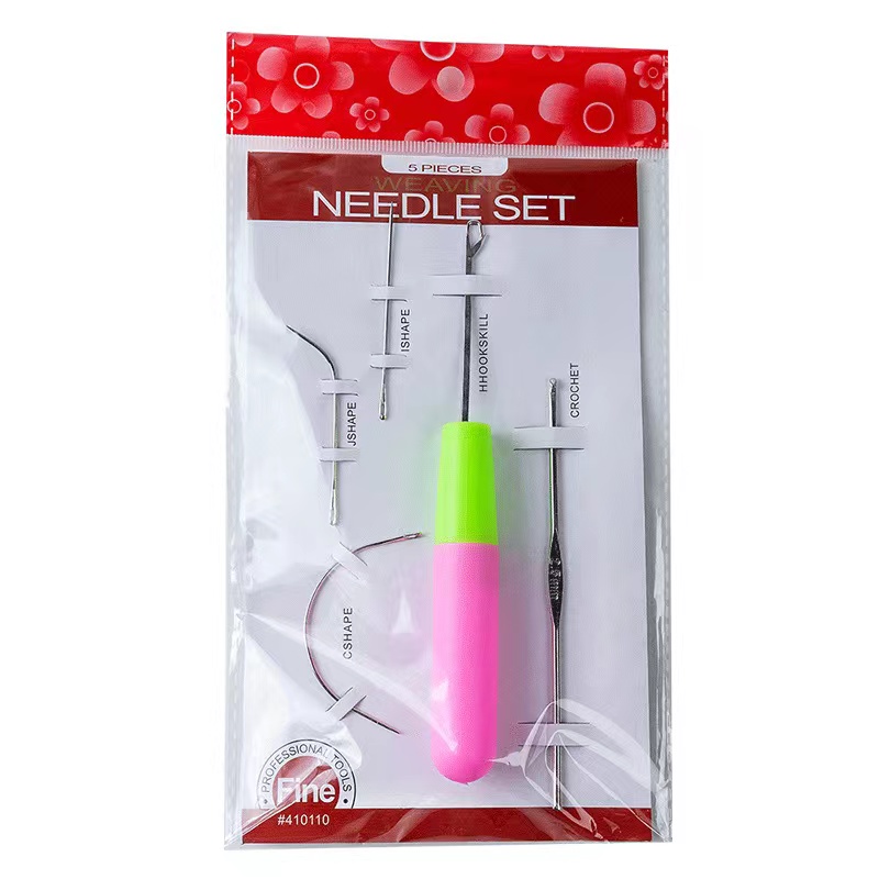 Five-piece set of wig and braid crochet, plastic crochet, CIJ type crochet set, hair extension tools, knitting crochet