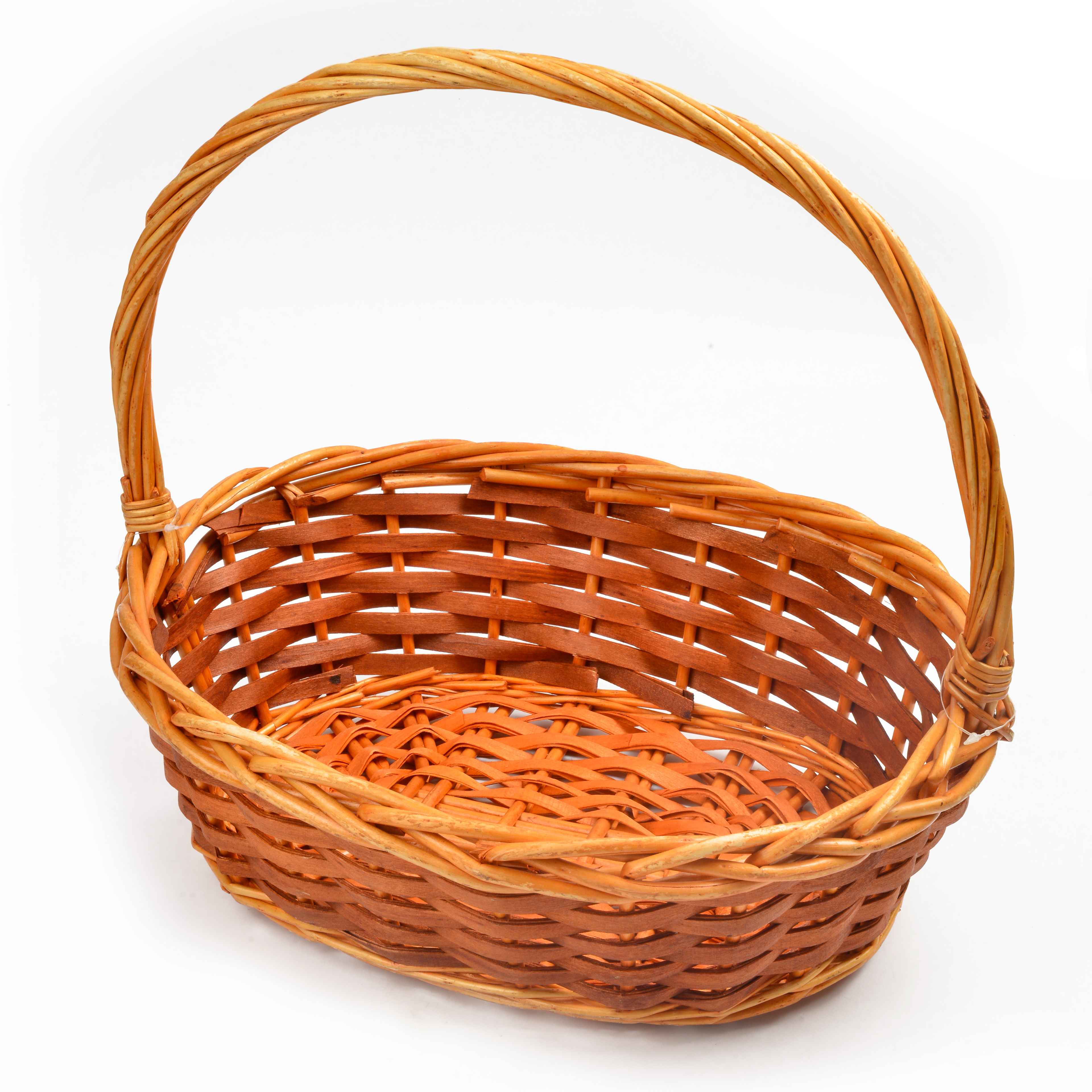Rattan woven gift fruit basket, supermarket gift, willow woven basket, gift basket three-piece set, hand-held storage basket details Picture