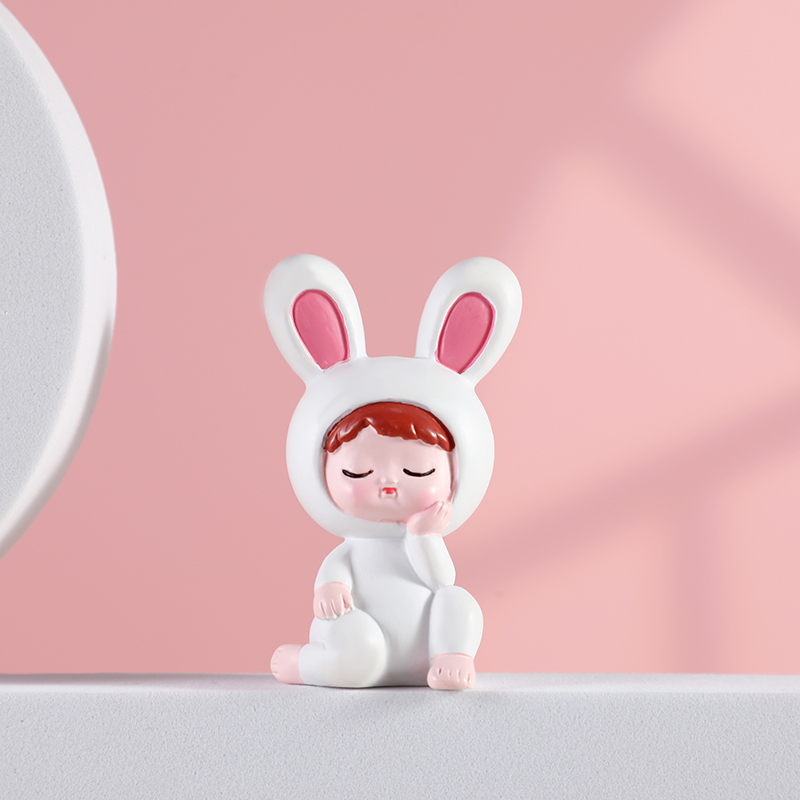 "2023 Year of the Rabbit, come on! Rabbit dolls, home desktop resin ornaments, study, bedroom and living room decorations, Rabbit Year Festival gifts in stock wholesale. details Picture